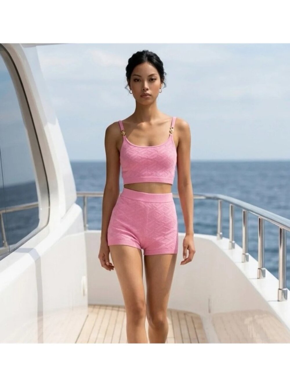 New Authentic Versace Pink Crop Top 46